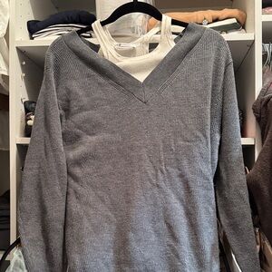 Gray V-Neck T Alexander wang Sweater